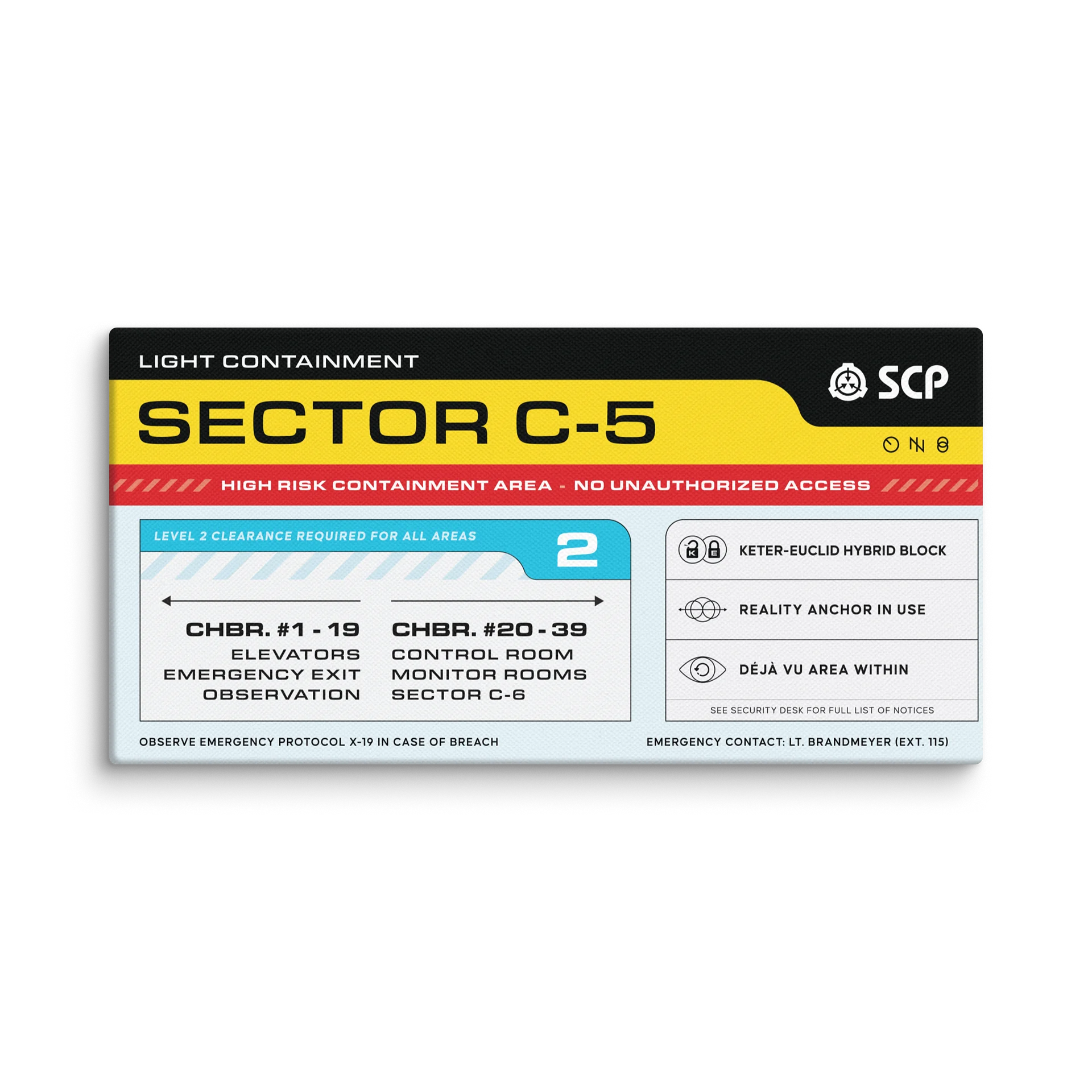 Sector C-5 - SCP Facility Sign (Canvas) product image (1)