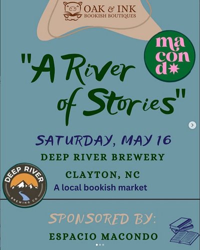 .
Thank you for having us, again, @oakandink_bookish! 
We’re going to have fun at @deepriverbrewco on May 16th evening. It’ll...