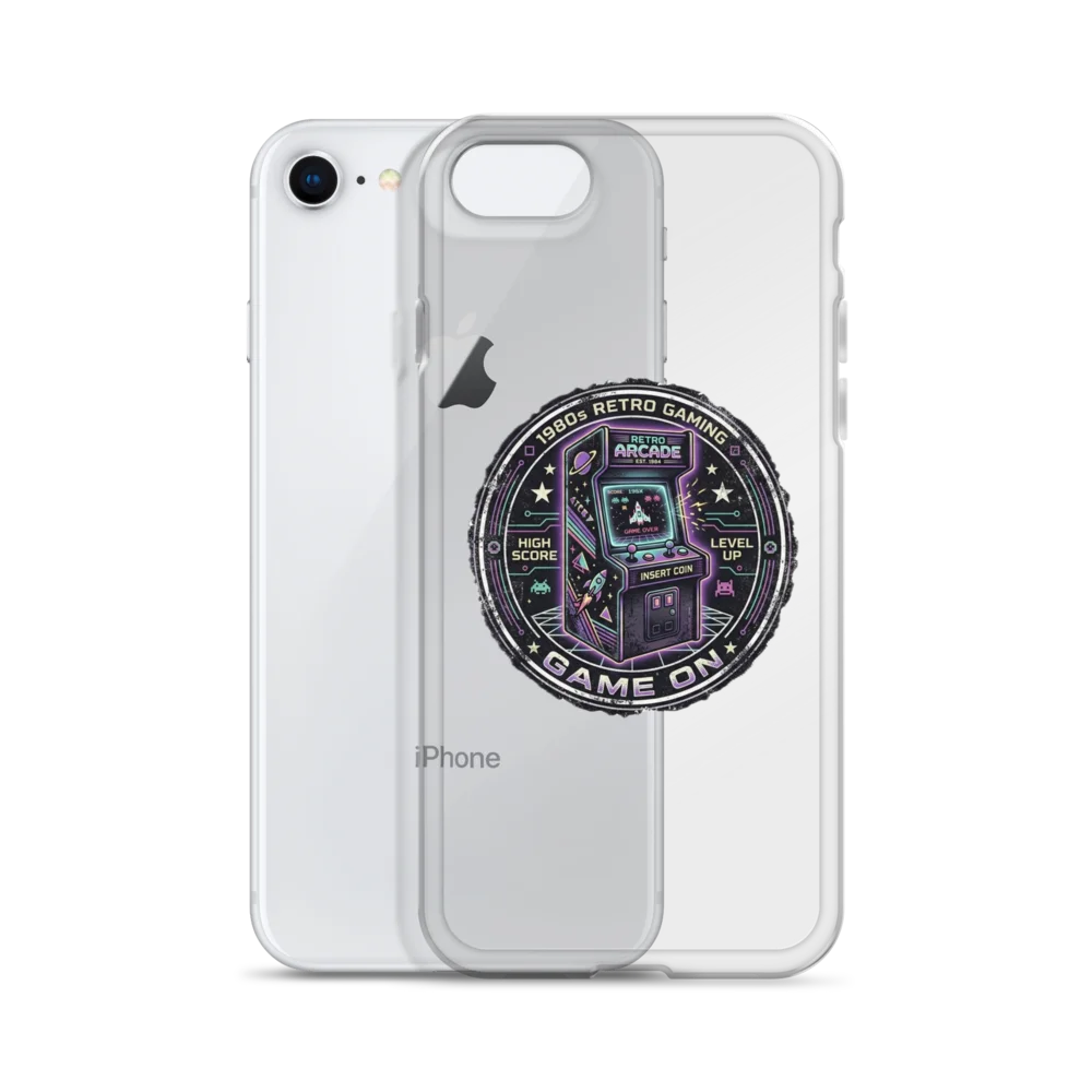 Retro Arcade 1980s Gaming iPhone Clear Case product image (55)