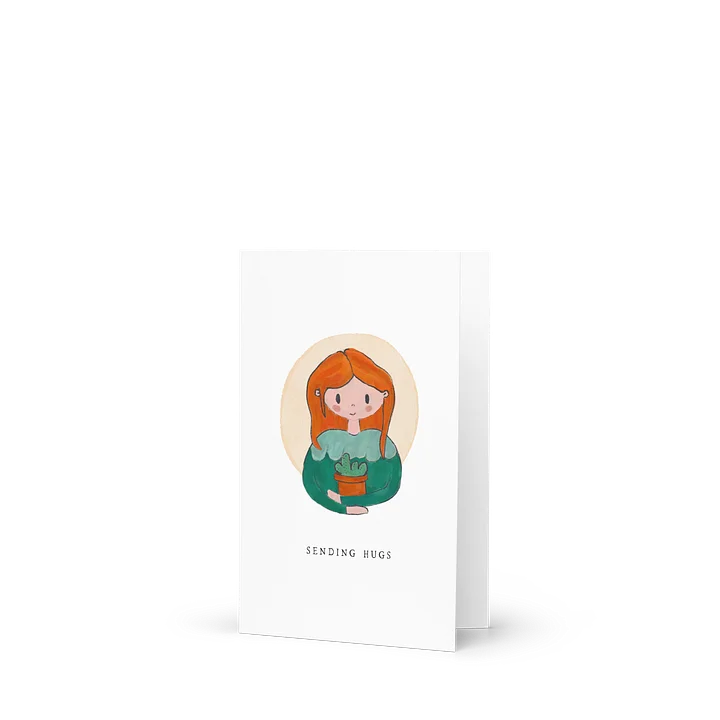 Sending Hugs Plant Hugging Lady Card product image (2)