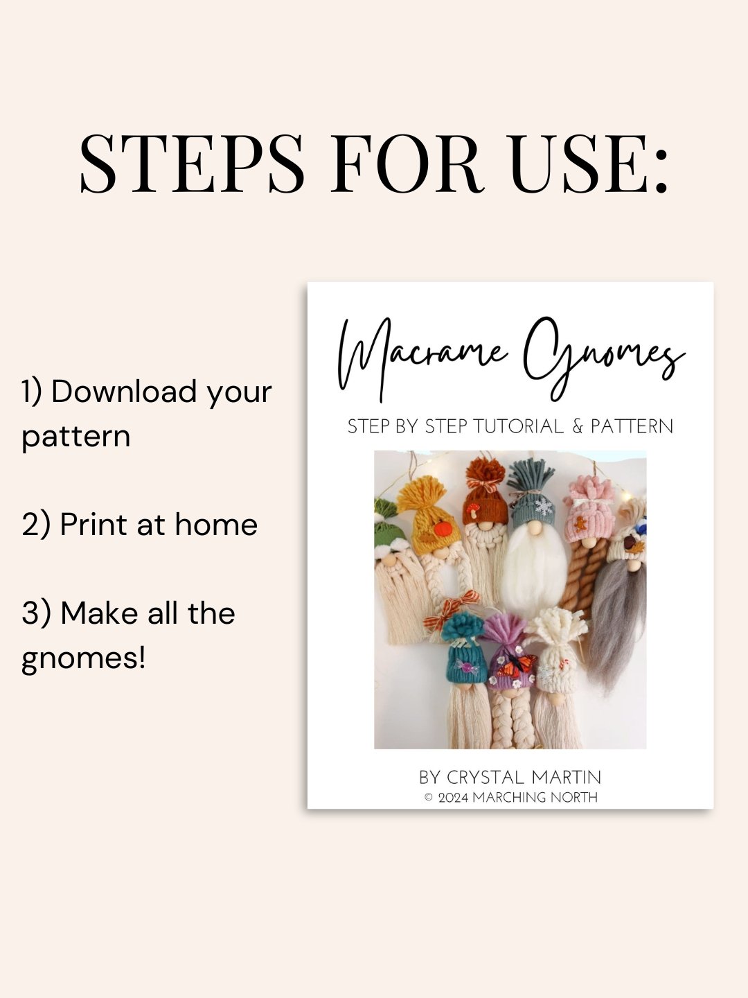 Macrame Gnome Ornaments Pattern (Digital PDF Pattern) product image (3)