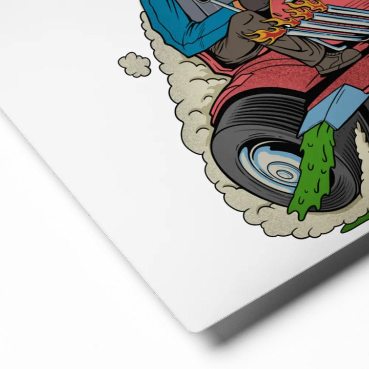 Lawnmower Mic | Glossy Metal Print product image (2)