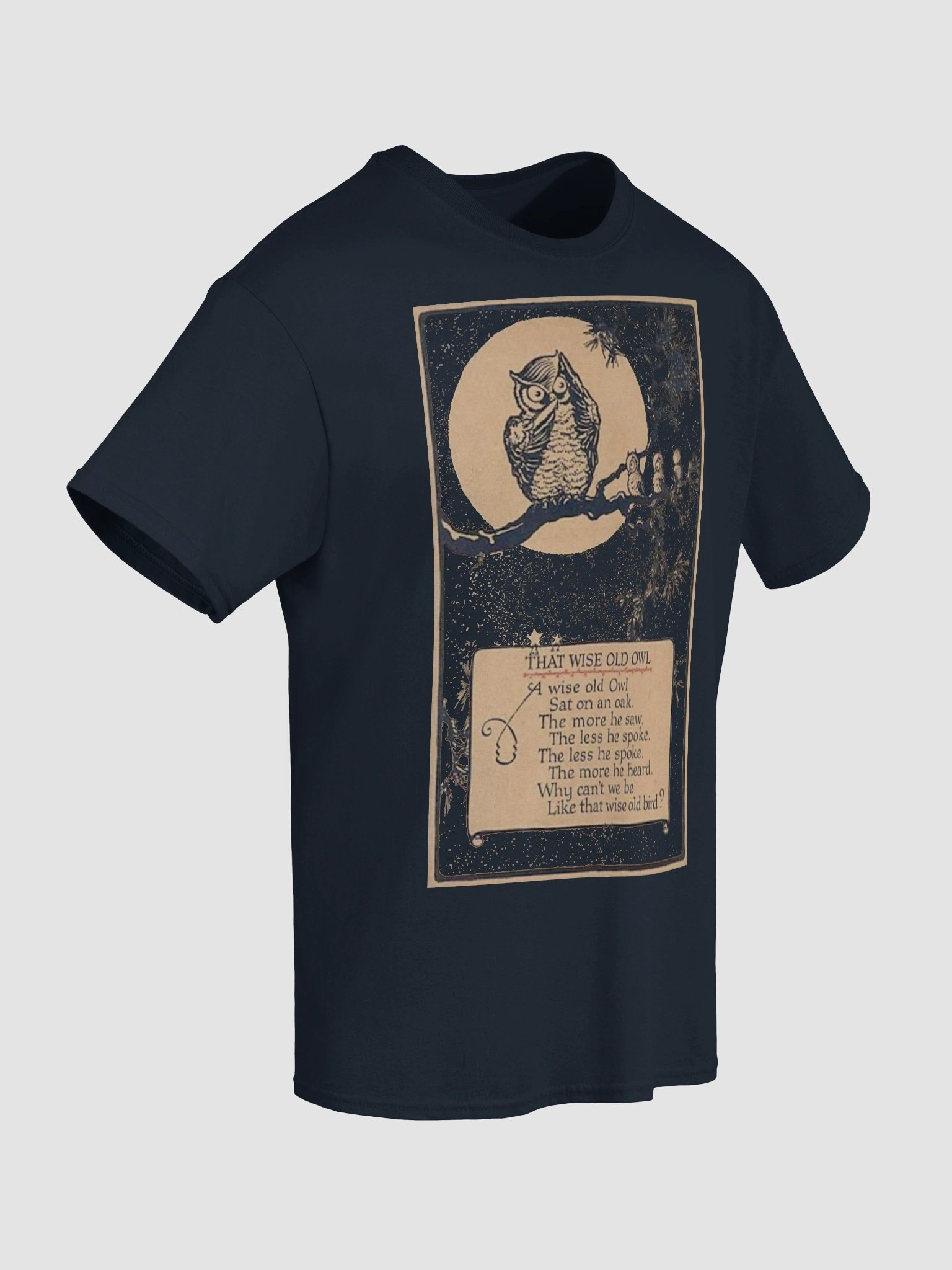WISE OLD OWL Poem Unisex Cotton Heavyweight T-Shirt product image (46)