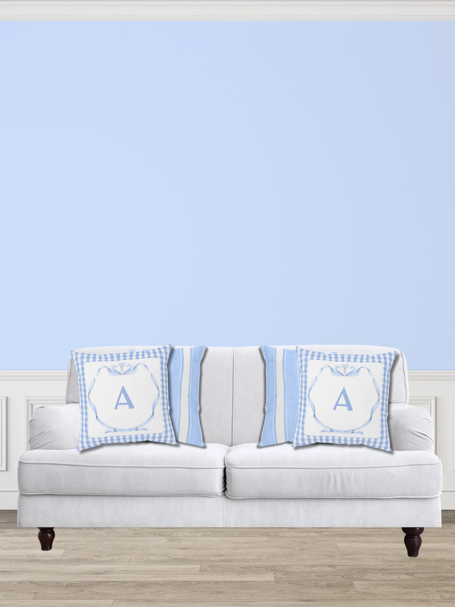 Blue Preppy Charm Pillow A product image (11)