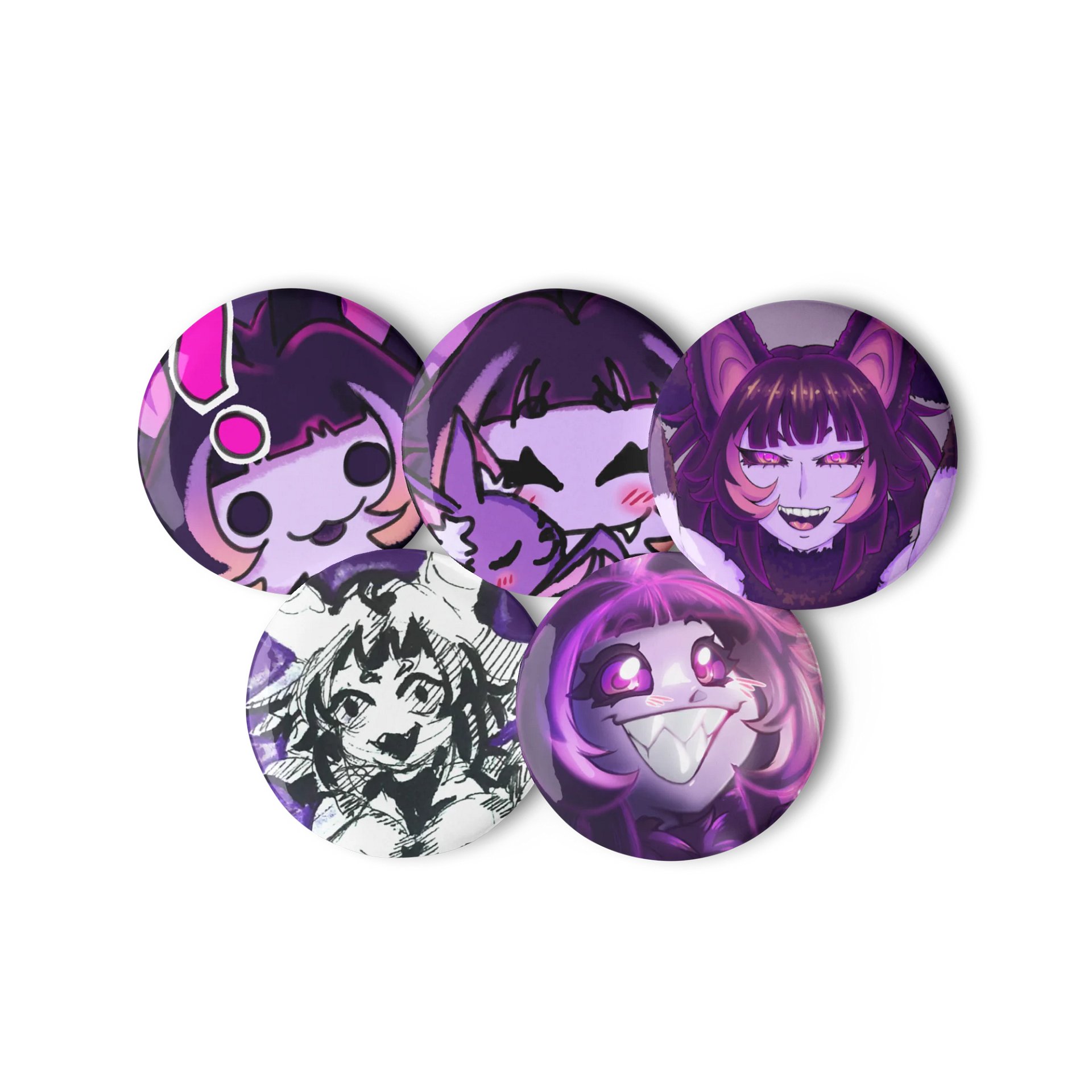 RABID ANYU BUTTON PINS!!! product image (3)