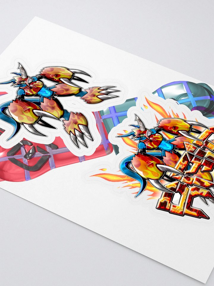 Flamedra Grid Kiss Cut Sticker Sheet with Background product image (2)