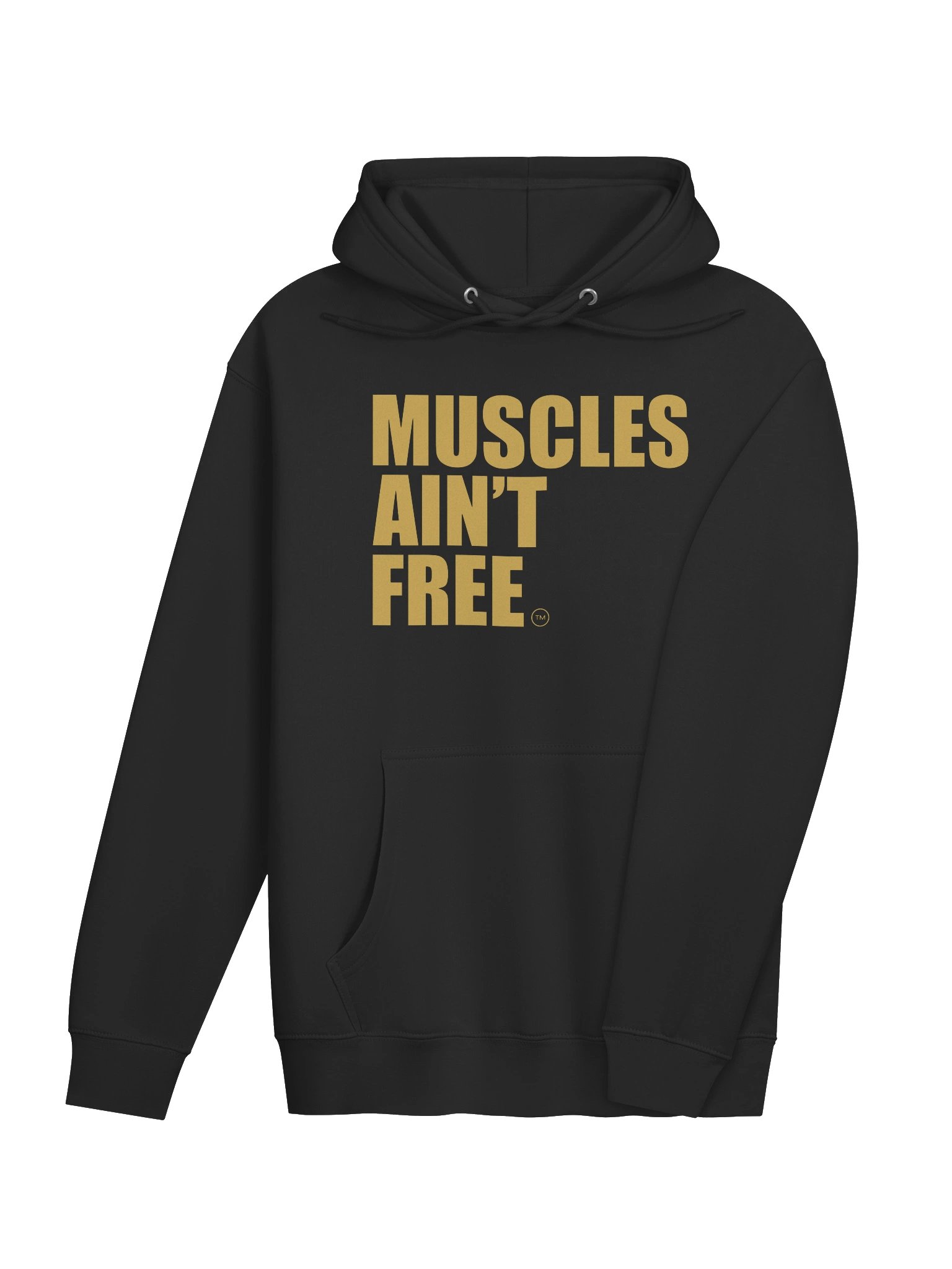 The "Muscles Ain't Free" Minimalist Gold Lane Seven Premium Pullover Hoodie product image (27)