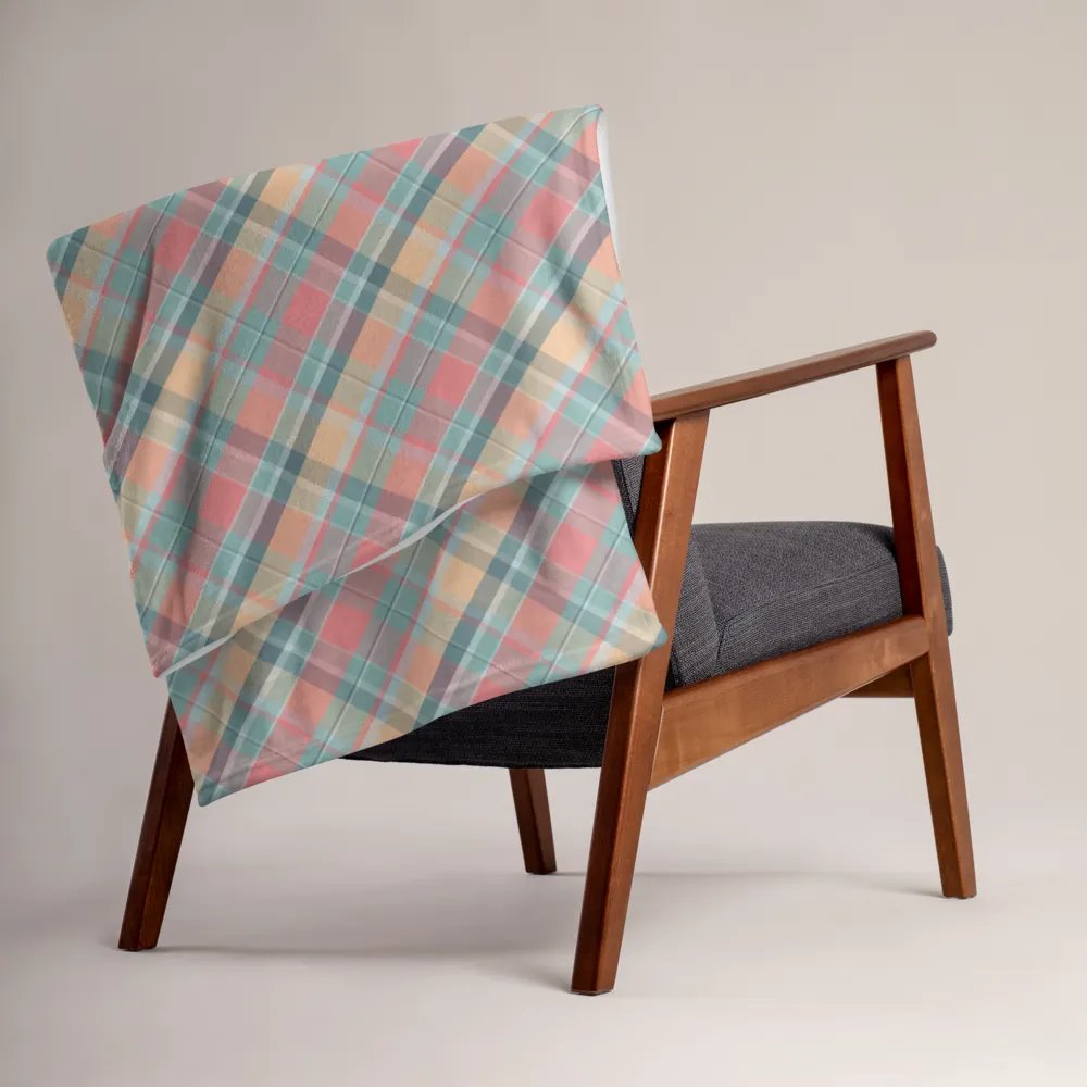 Summer Plaid Throw Blanket product image (3)