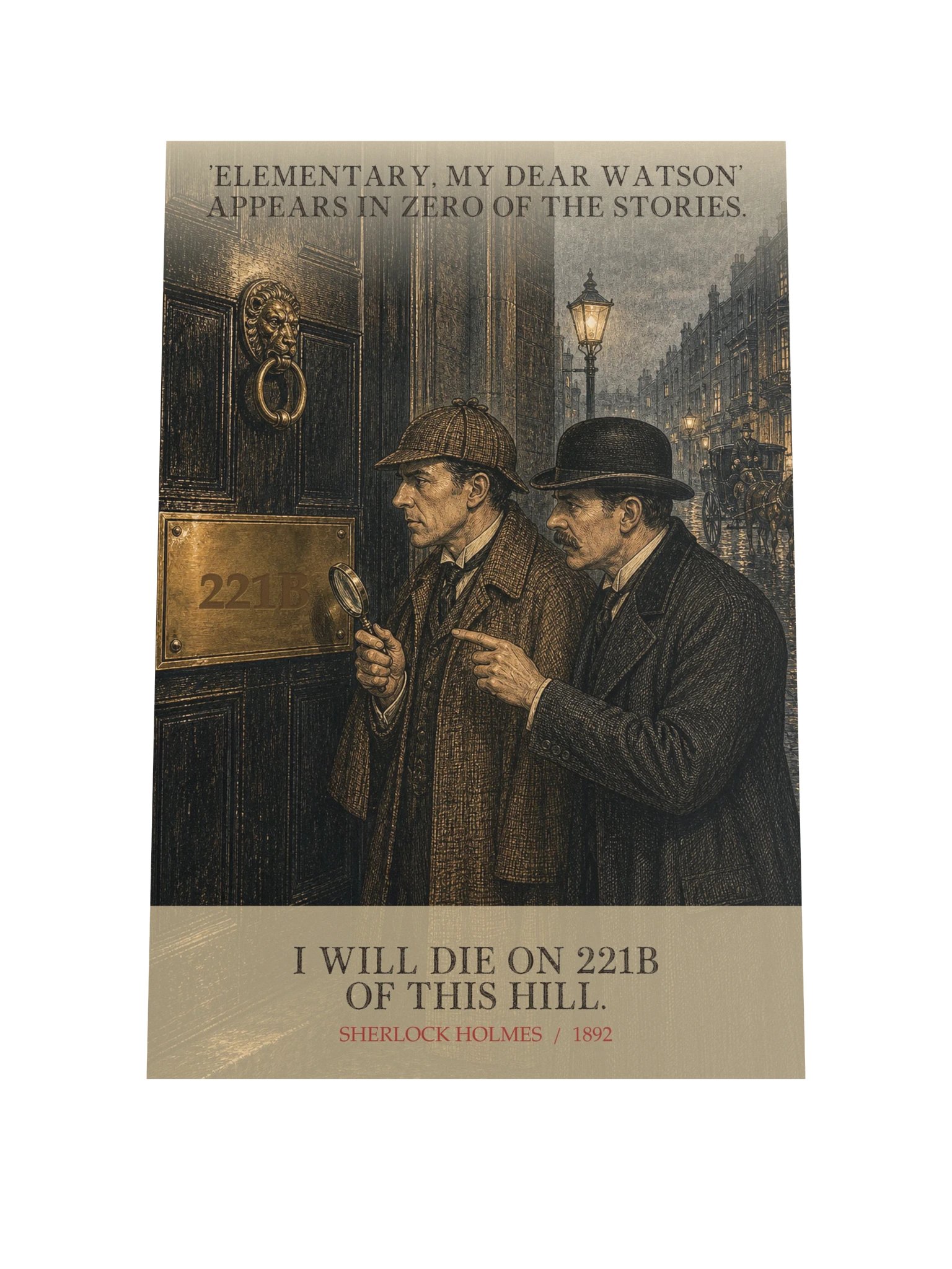 Elementary Dear Watson Appears Zero Stories Will -- The Adventures of Sherlock Holmes Art Print product image (9)