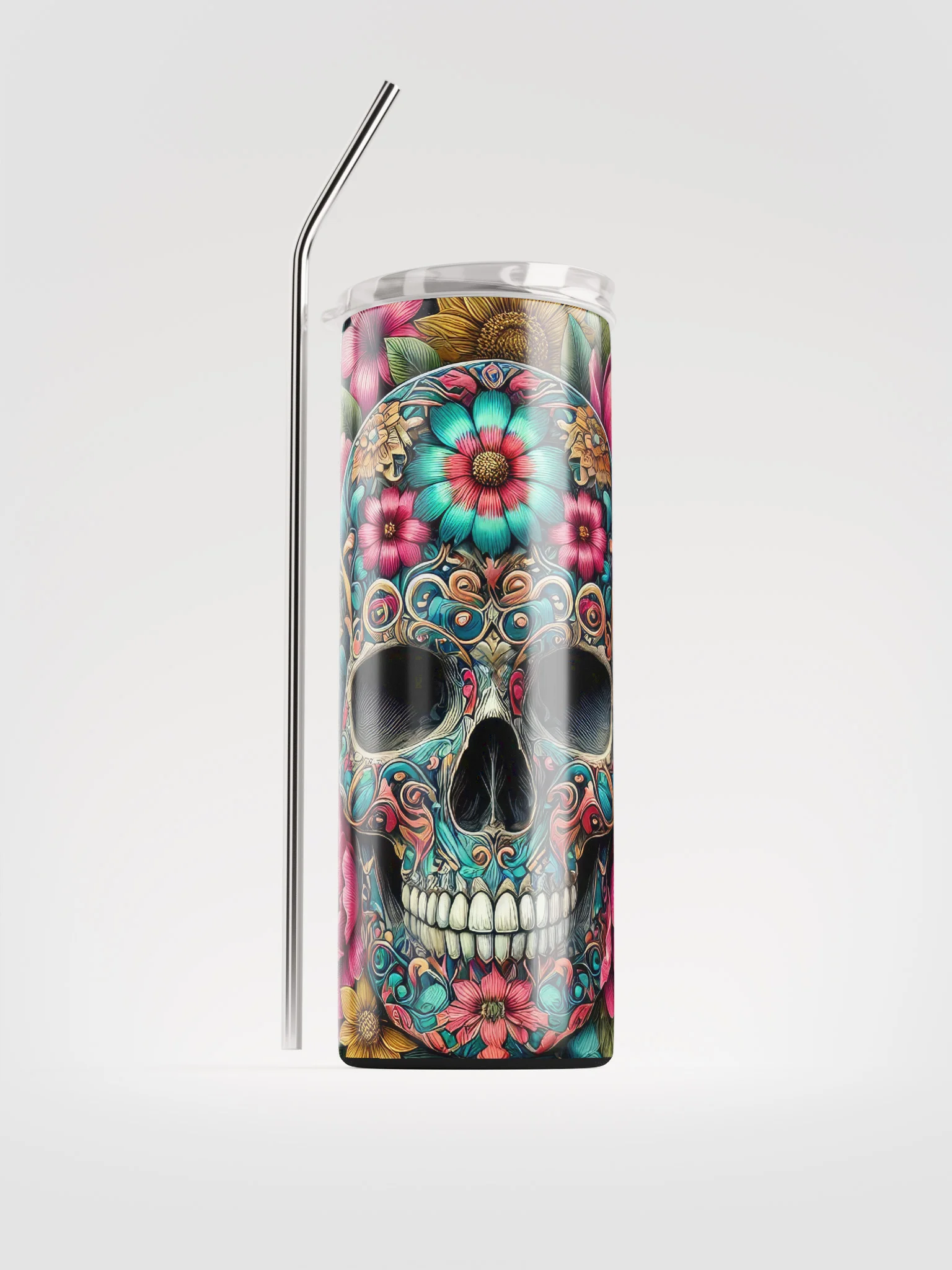 Fiesta Skull Stainless Steel Tumbler product image (1)
