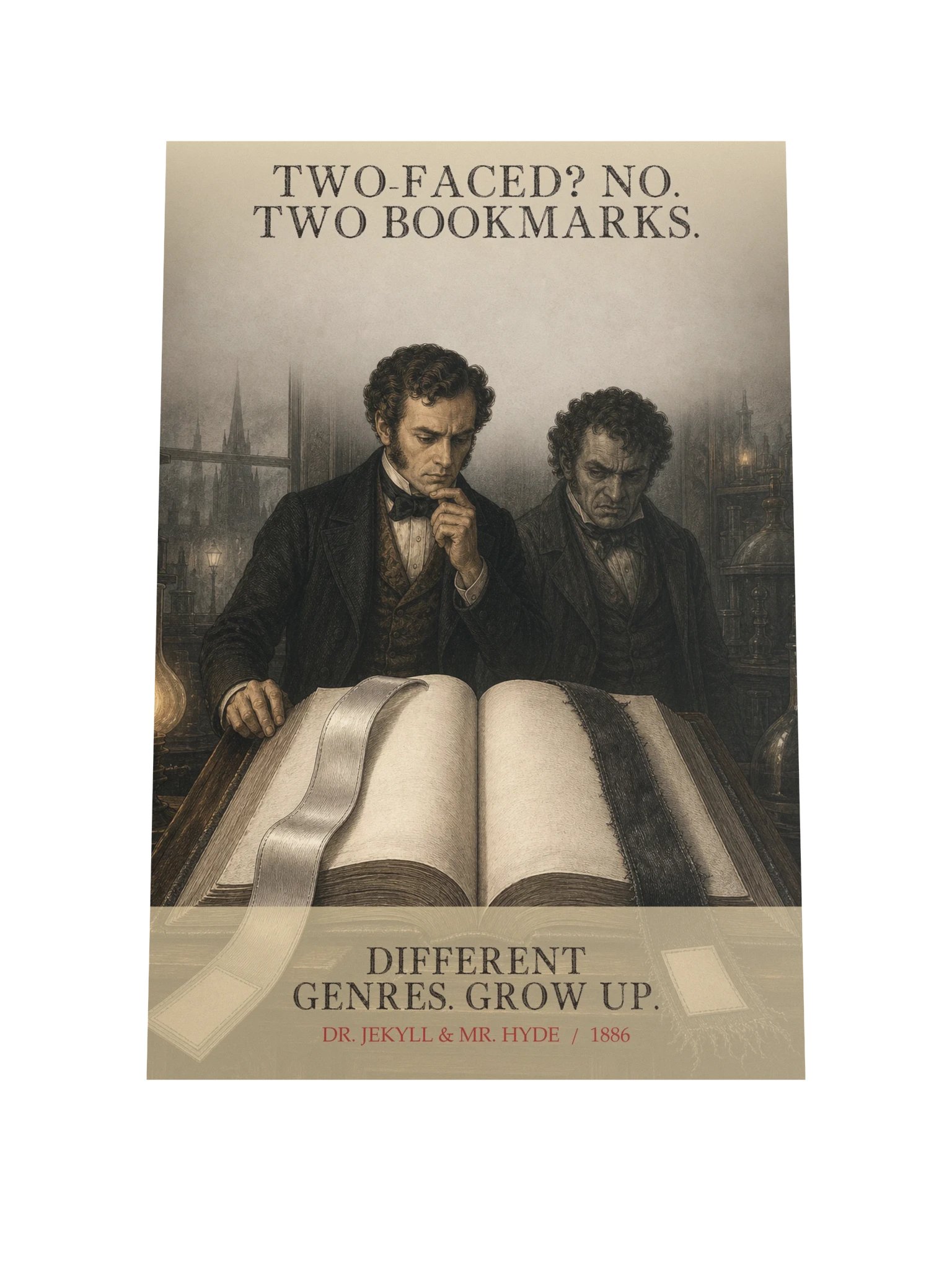 Two Bookmarks Genres -- The Strange Case of Dr Jekyll and Mr Hyde Art Print product image (9)