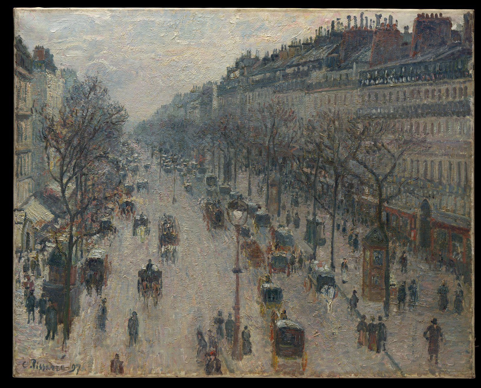 Pissarro, The Boulevard Montmartre on a Winter Morning — Fine-Art Poster product image (1)