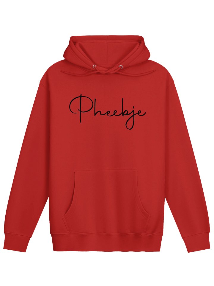 Pheebje hoodie red black letters product image (1)