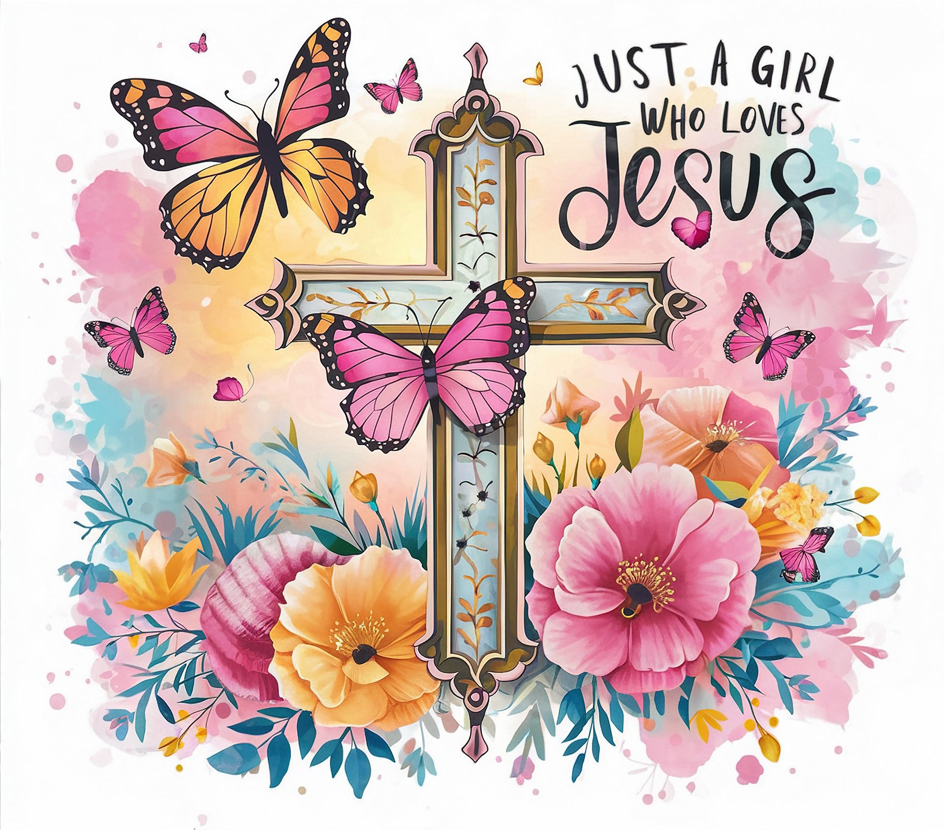 Just a Girl Who Loves Jesus Stainless Steel Tumbler product image (7)