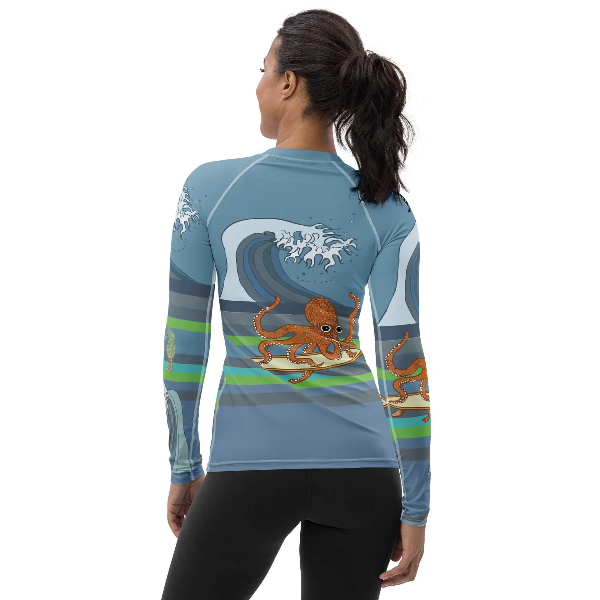 Octopus Wave Women's Rash Guard product image (2)