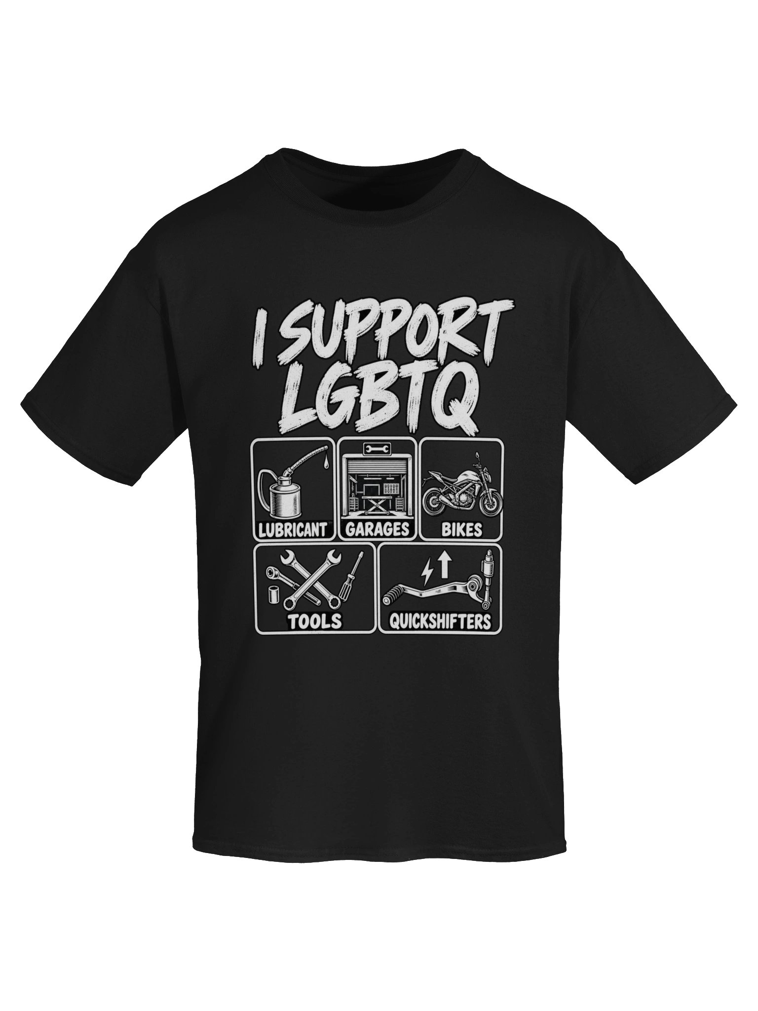 I Support LGBTQ – Funny Motorcycle Mechanic T-Shirt product image (5)
