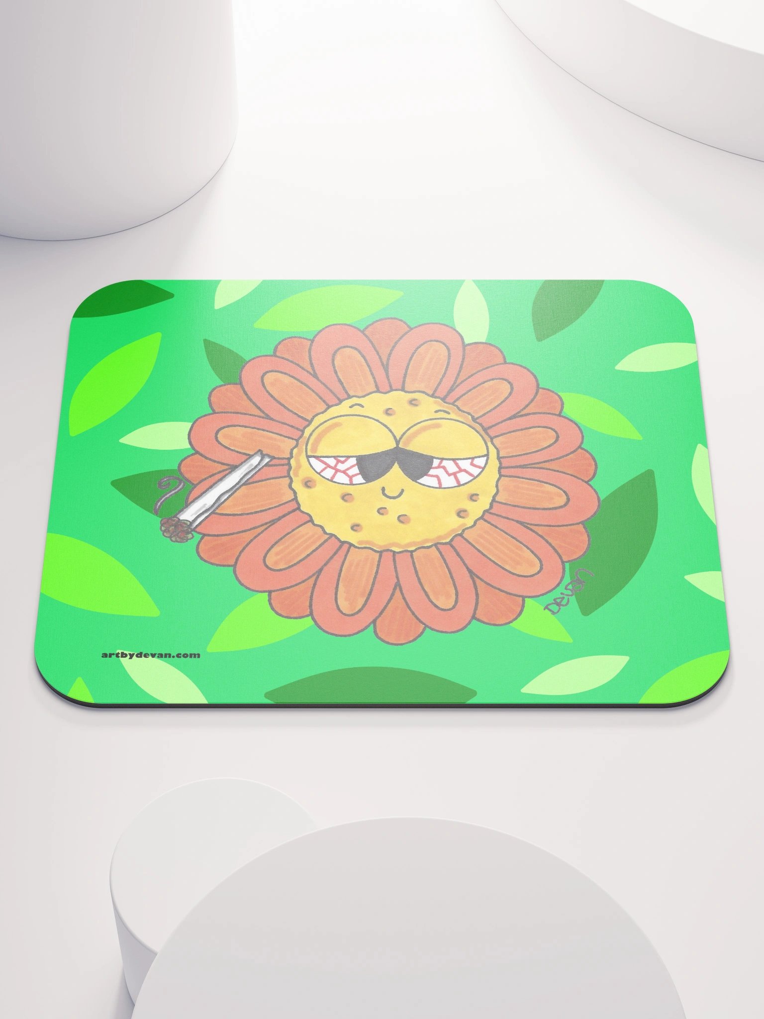 Orange Stoner Flower Mousepad product image (1)