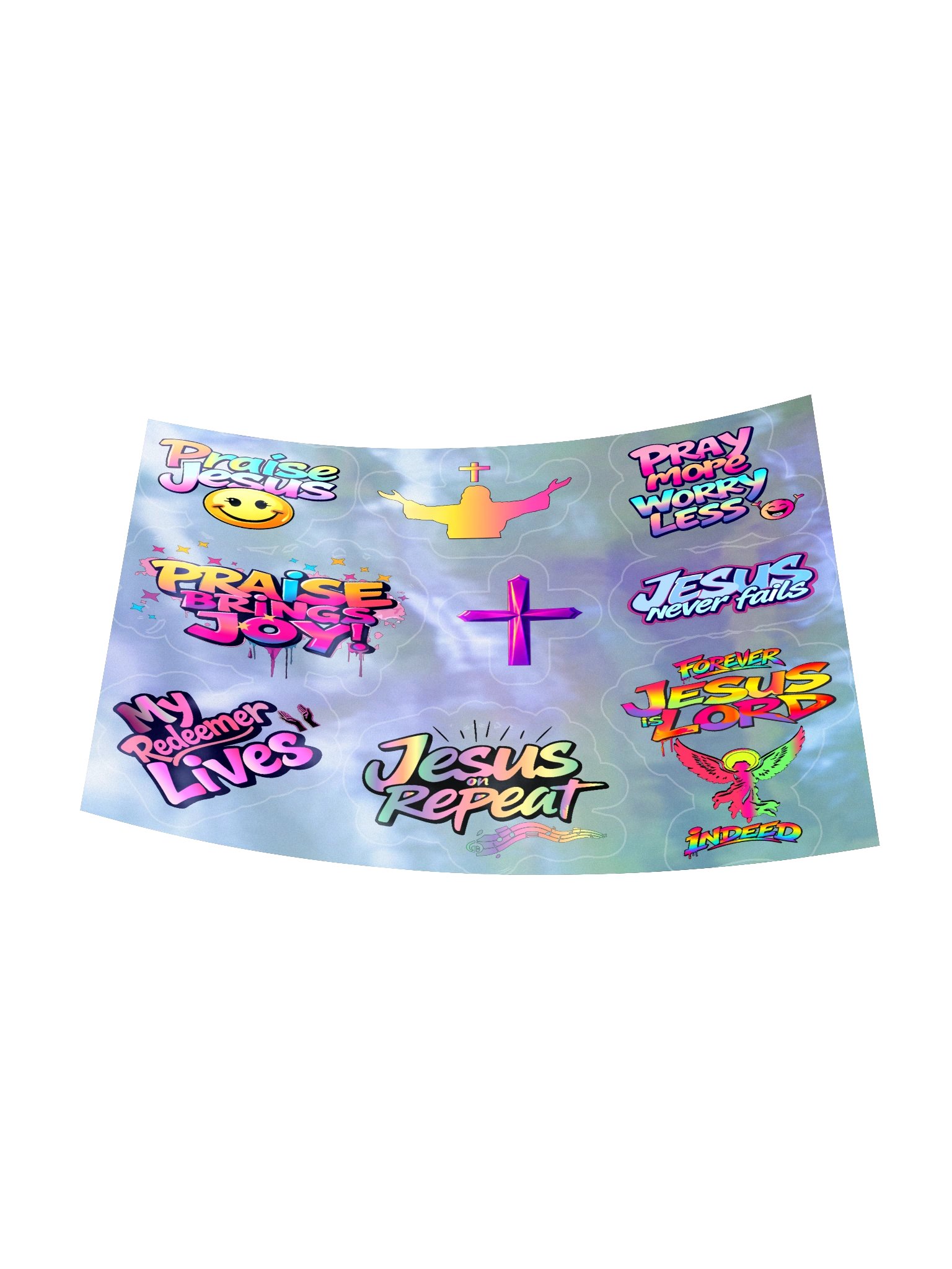 Praise Brings Joy Holographic Sticker Sheet product image (6)