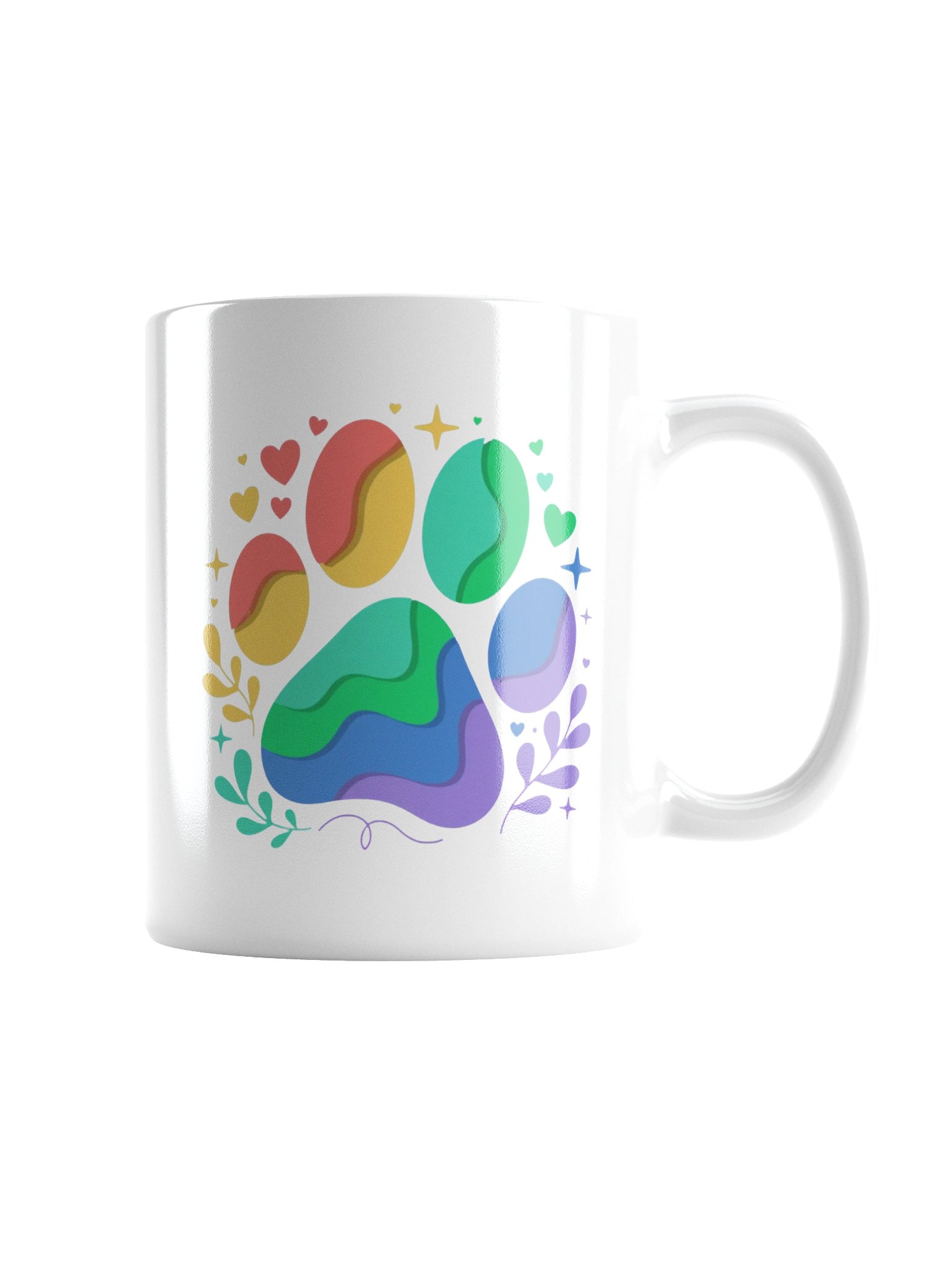 Rainbow Paw Print Coffee Mug product image (9)