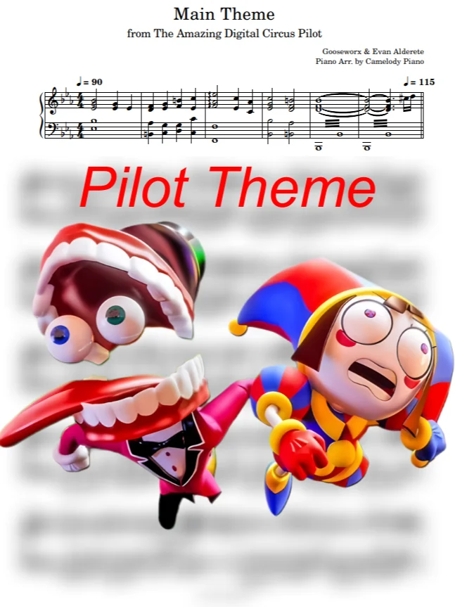 TADC PILOT Main Theme Piano Arr. by Camelody Piano product image (1)