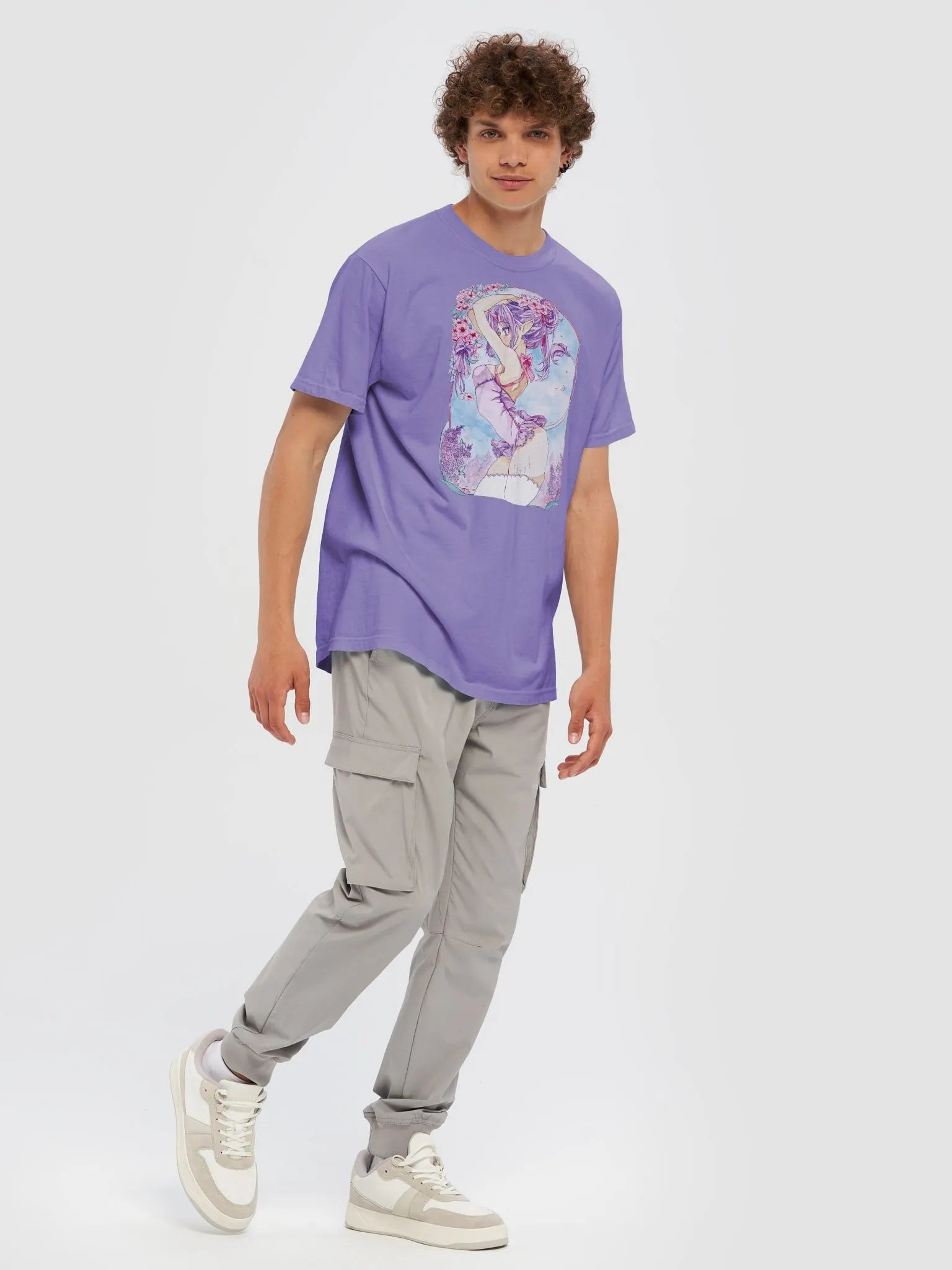 Unicorn and Lilac Heavyweight Unisex T-Shirt product image (7)
