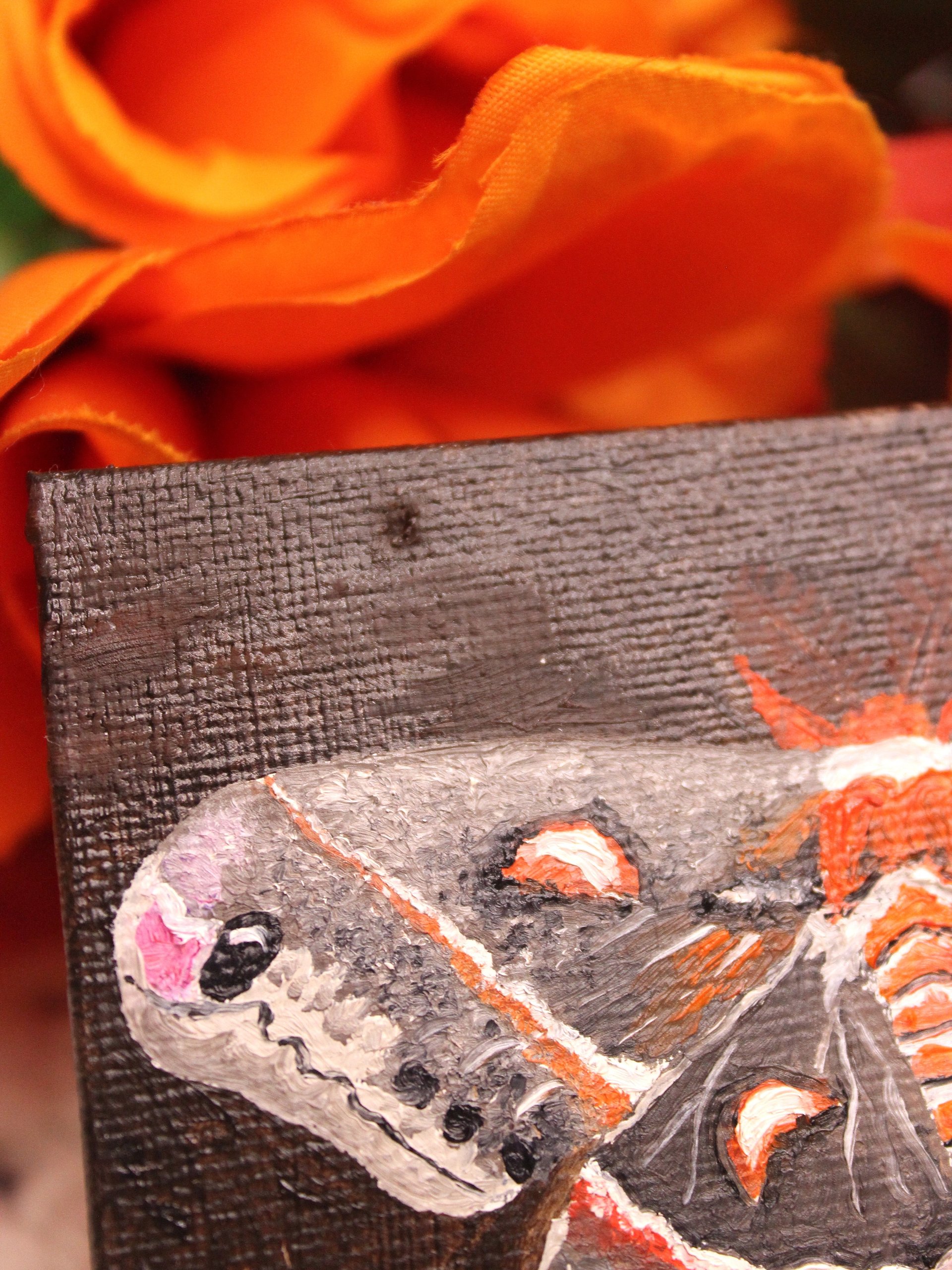 Damaged - Cecropia Moth Mini Oil Painting product image (4)