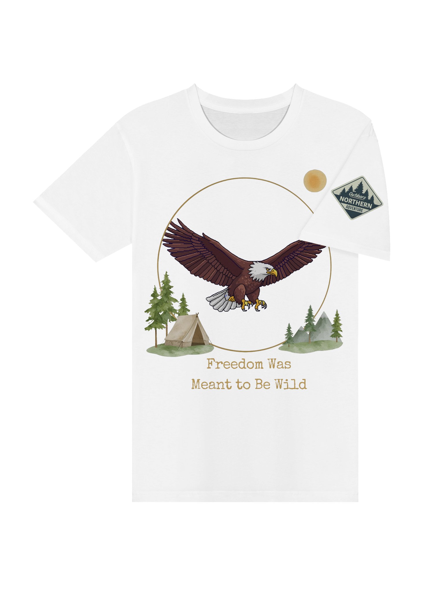 Freedom Was Meant to Be Wild – Patriotic Eagle T-Shirt product image (29)