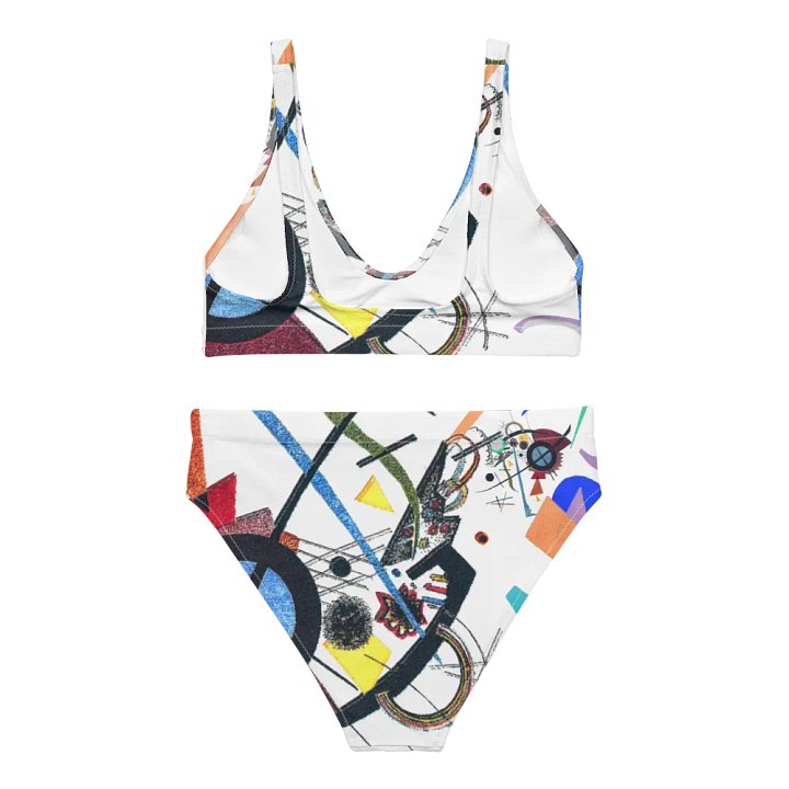 Abstract Lithographic Pattern Design High Waisted Bikini - V2 product image (1)