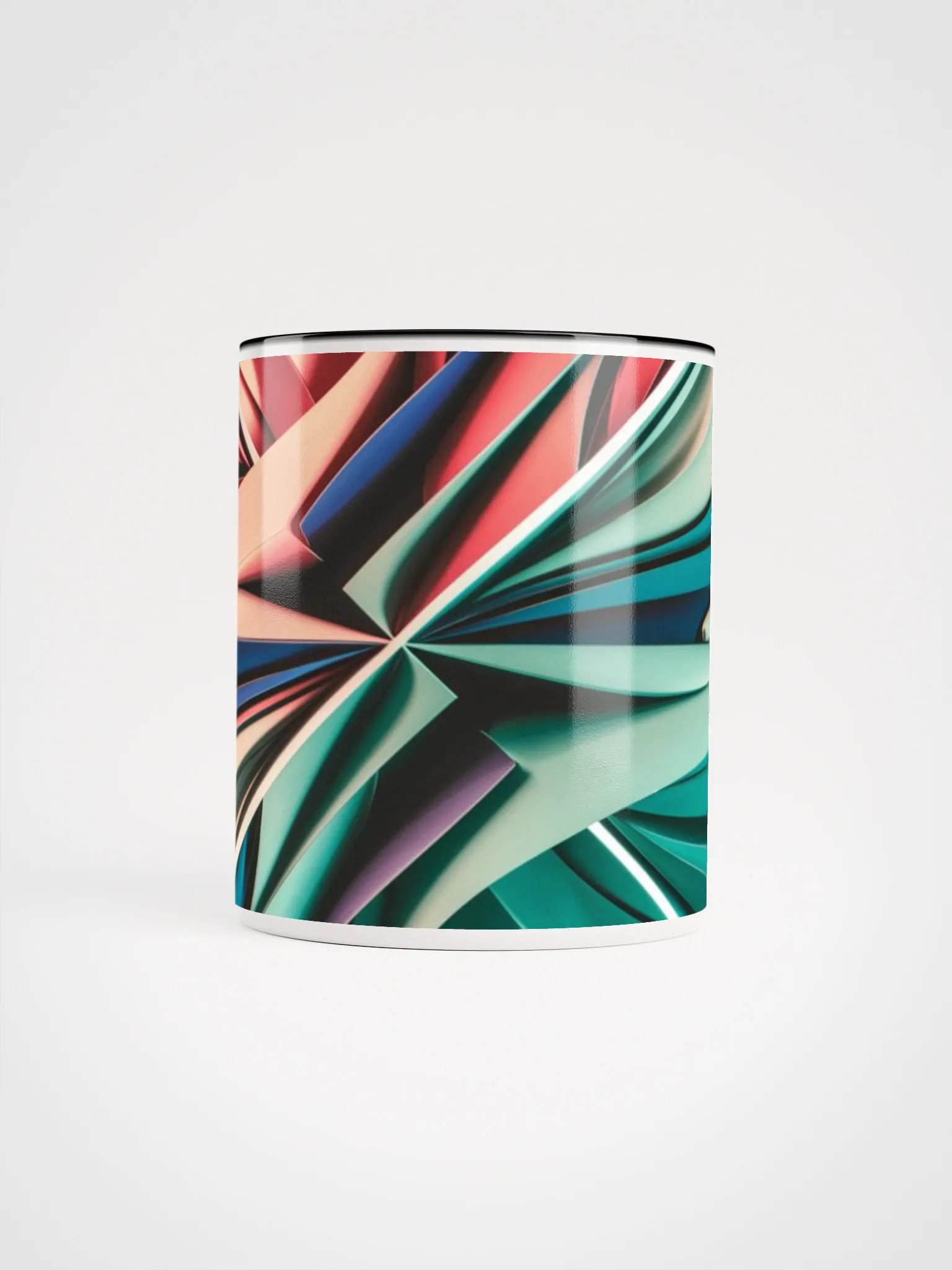 Colourful Abstract Ceramic Mug with Vibrant Inside - 11oz & 15oz product image (5)