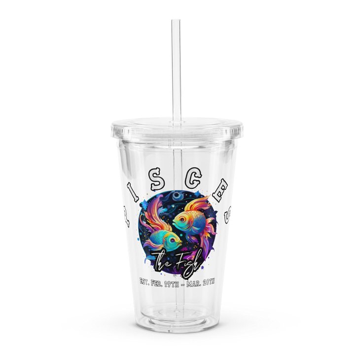 Pisces - Zodiac Double Wall Clear Plastic Tumbler product image (1)