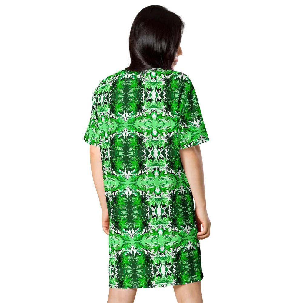 Green Swirl T-Shirt Dress product image (11)
