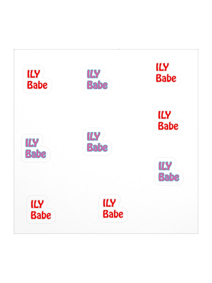 ILY Babe Valentine’s Day Stickers 9PK product image (1)