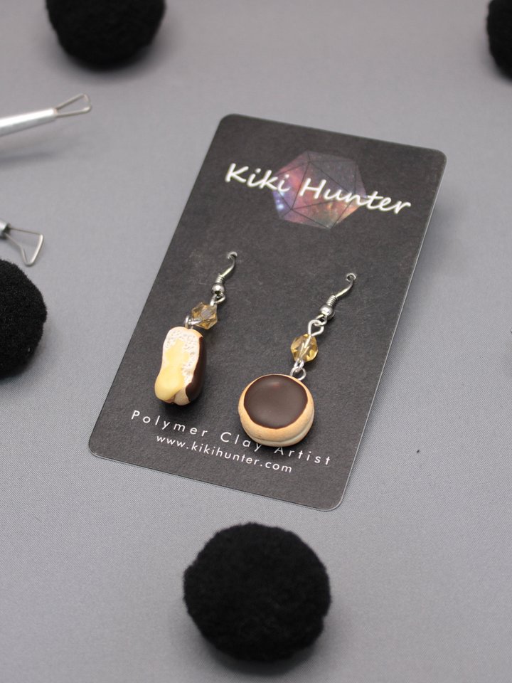 Boston Cream Donut Earrings product image (2)