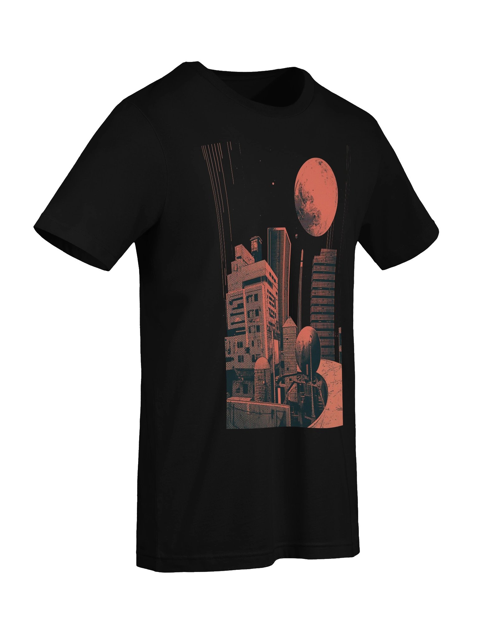 Retro Sci-Fi Skyline Lightweight T-Shirt product image (2)