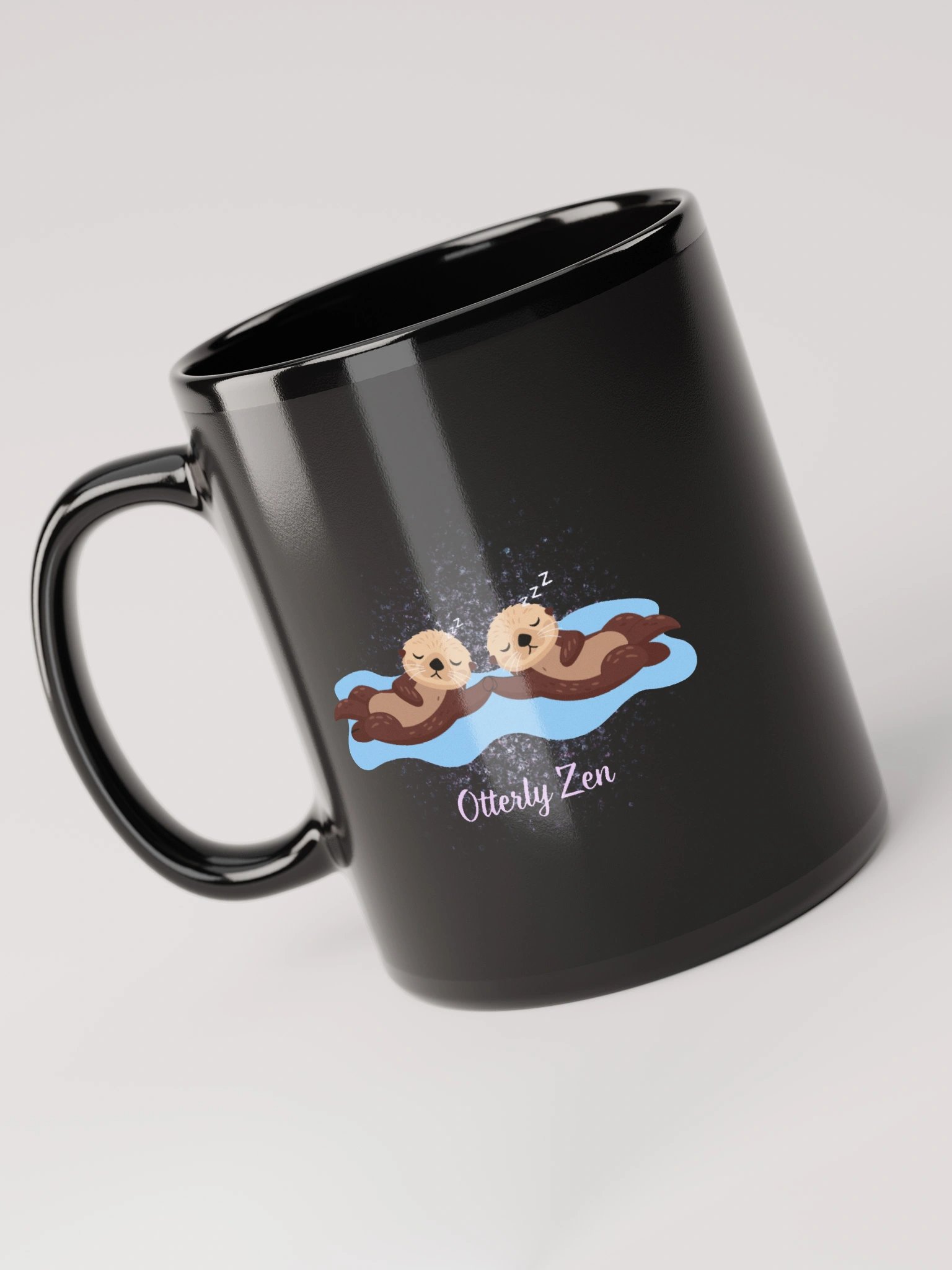 Otterly Zen – Black Mug product image (3)