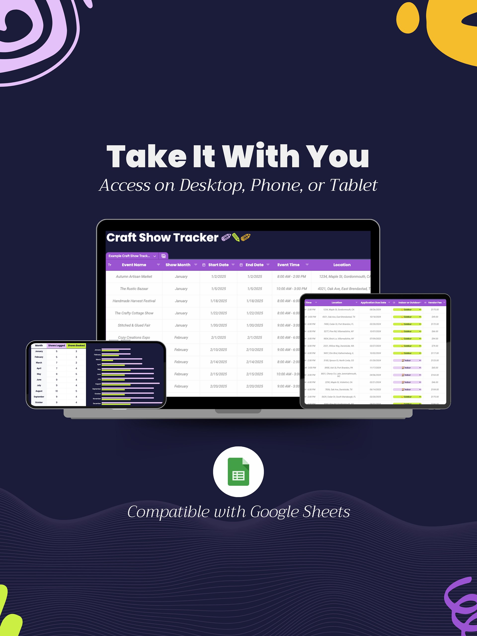 Craft Show Tracker Spreadsheet for Craft Sellers product image (6)