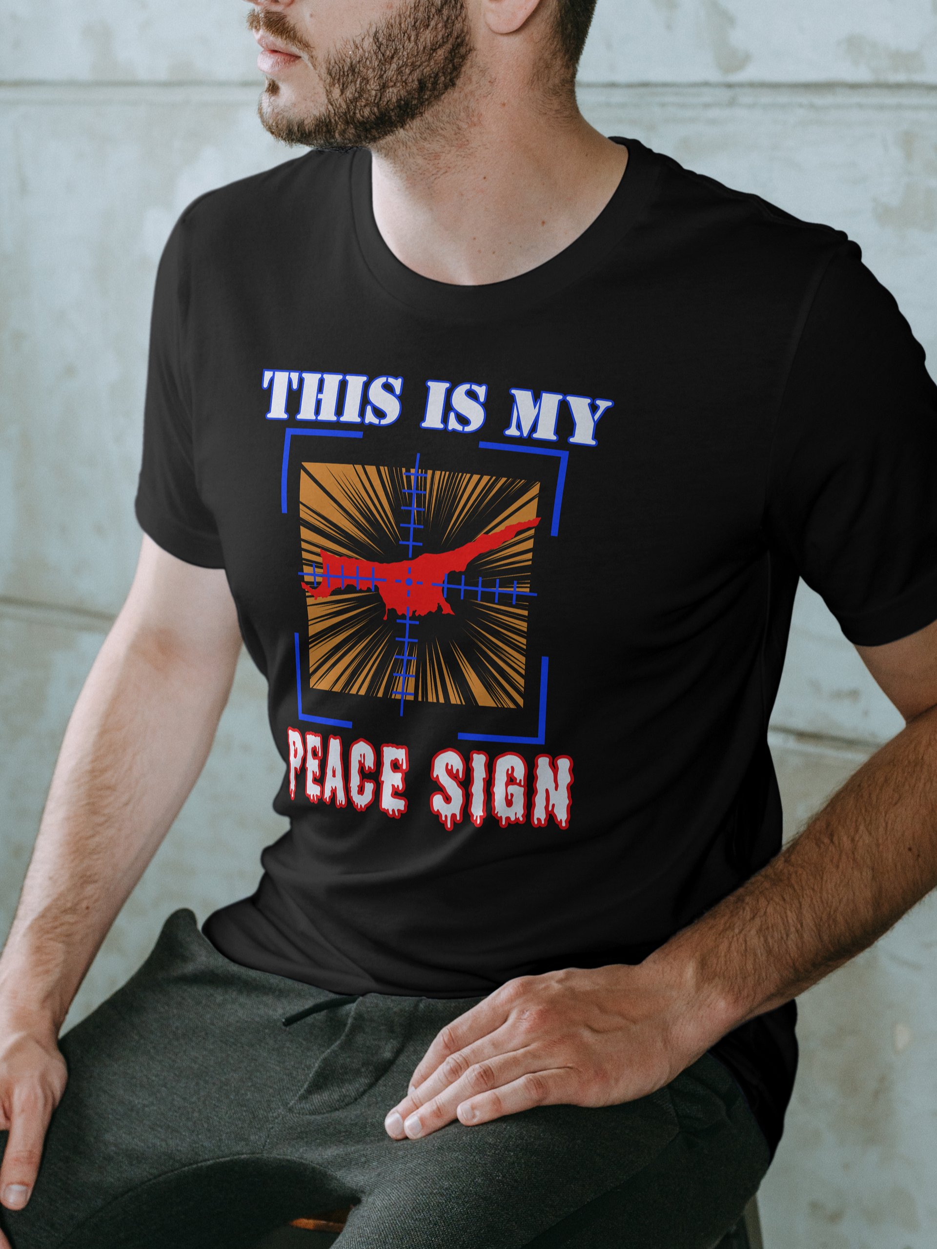 Ο κατεχόμενος Βορράς / This Is My Peace Sign T-Shirt product image (2)