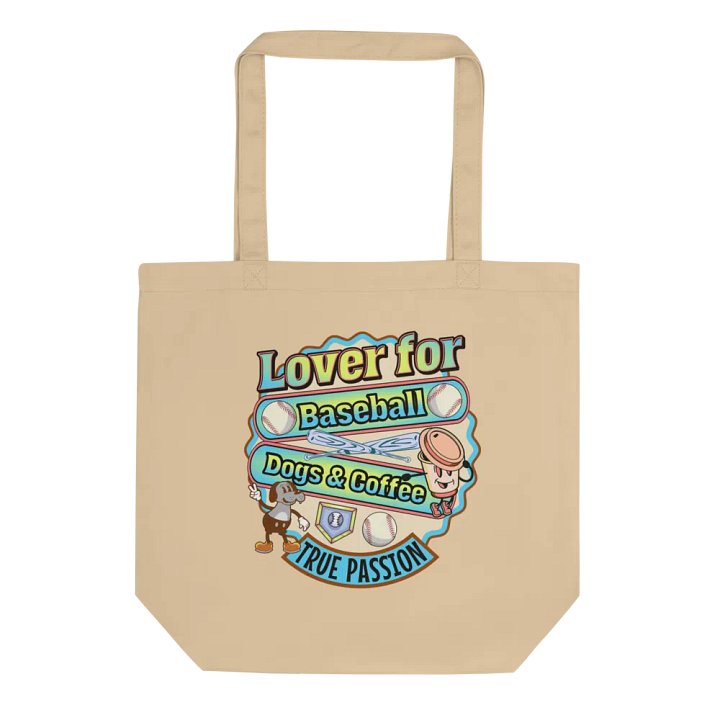 Lover For Baseball Dogs And Coffee Tote Bag product image (1)