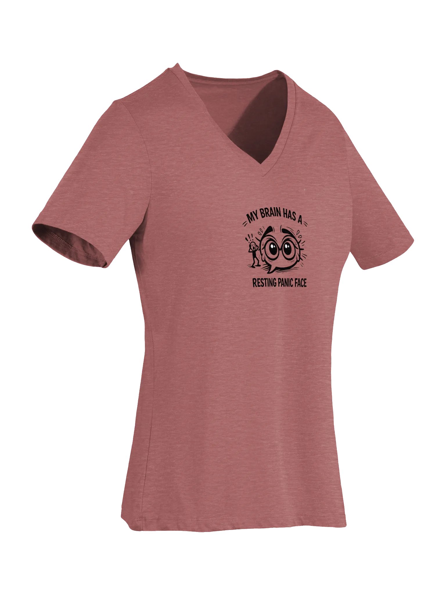 Resting Panic Face V-Neck Tee product image (7)