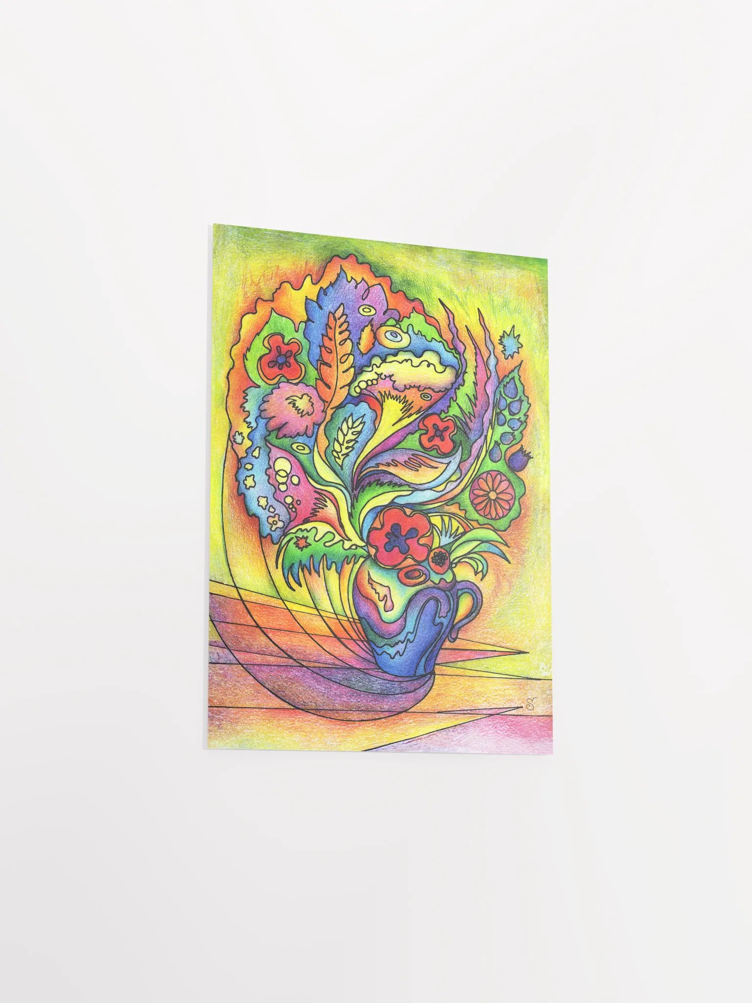 Whimsical Bouquet: Vibrant Matte Poster - Bright Bouquet product image (5)