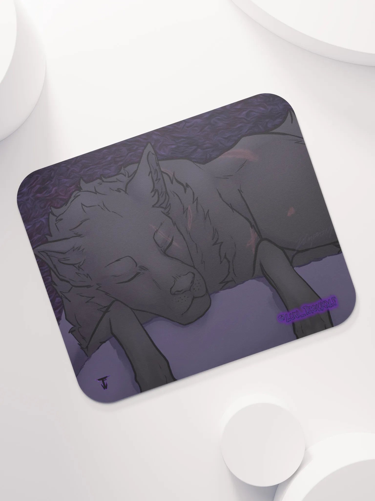 "The Slumbering Wolf" Mouse Pad product image (7)