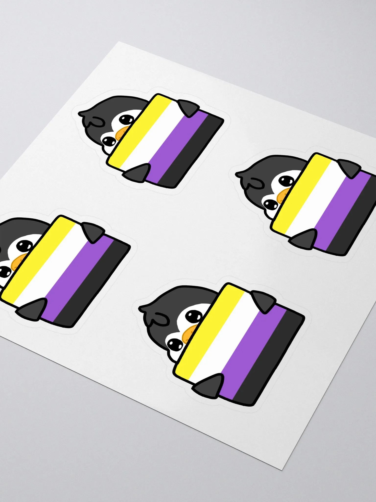 "Non-Binary Pride" Lil' Guy - Sticker Sheet product image (3)