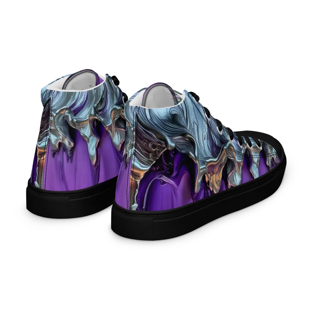 Men's Purple Metallic Fusion High Top Shoes product image (9)