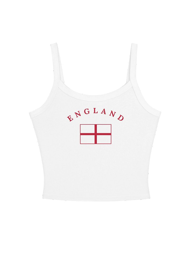 England Embroidered Women's Micro-Rib Tank Top – Retro Y2K Graphic Crop product image (4)