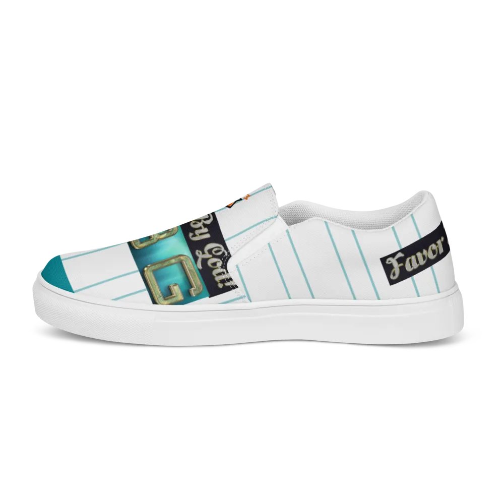 BBG Light Green Striped Men's Slip Ons product image (10)