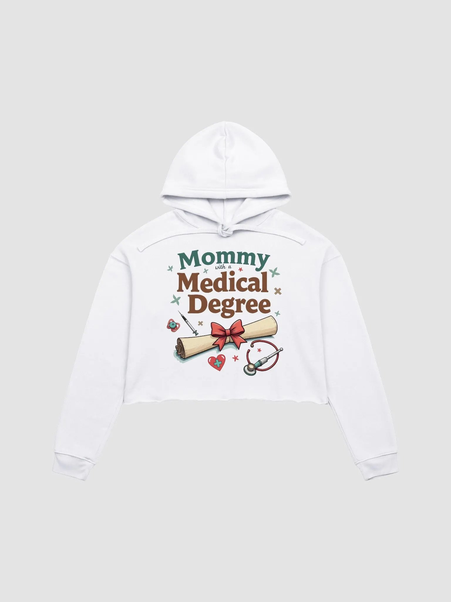 Mommy with a Medical Degree Crop Hoodie product image (2)