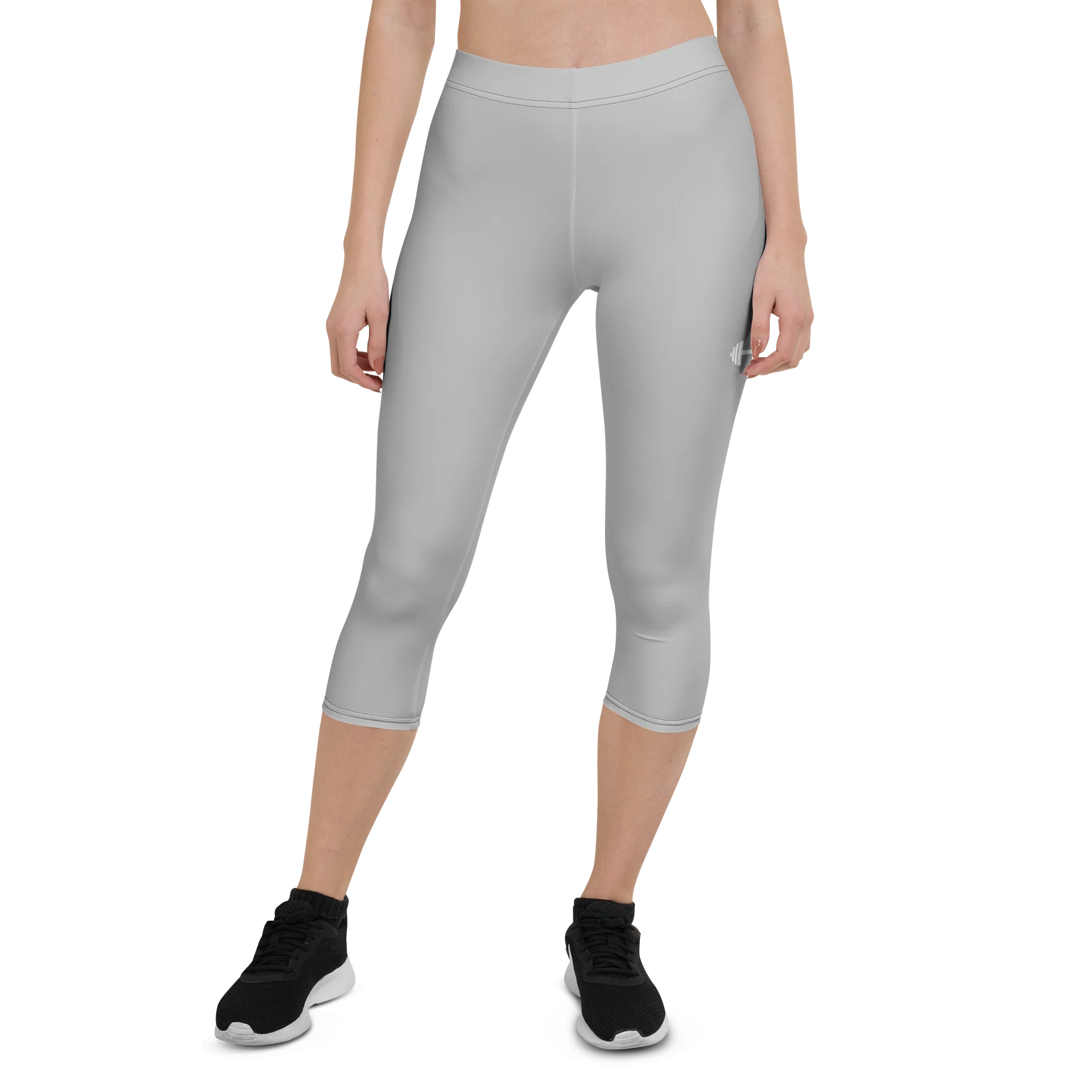 His House Womens Performance Crop Leggings - Silver product image (1)