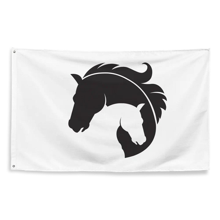 Mystical Equine YinYang Emblem Flag product image (2)