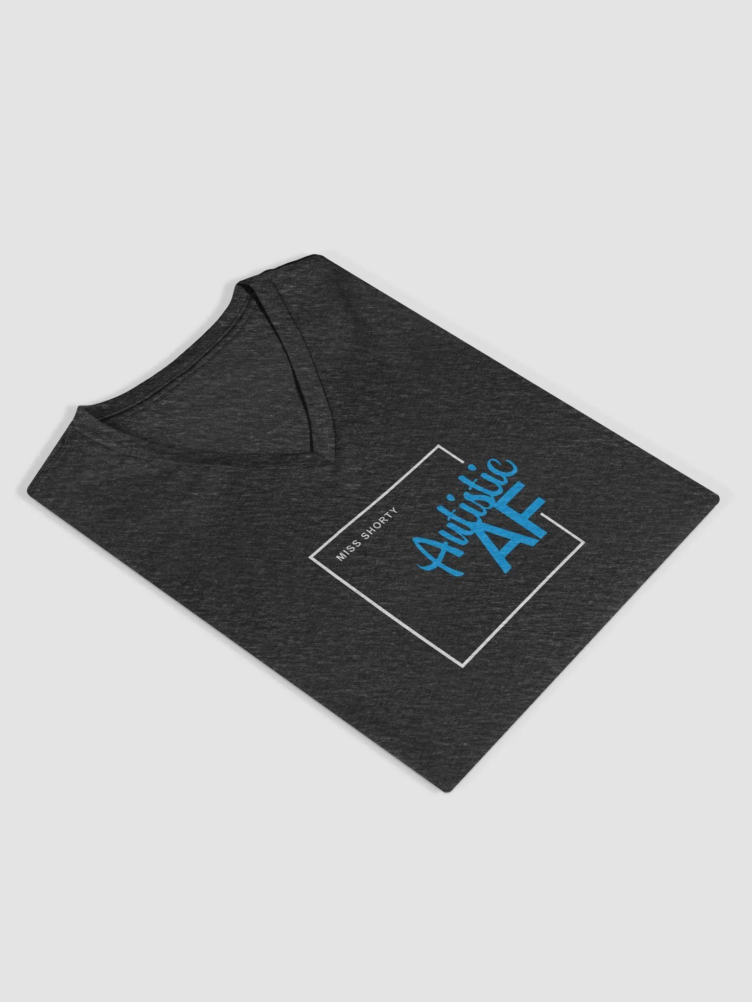 Autistic AF V Neck Tee - Blue Dark product image (4)