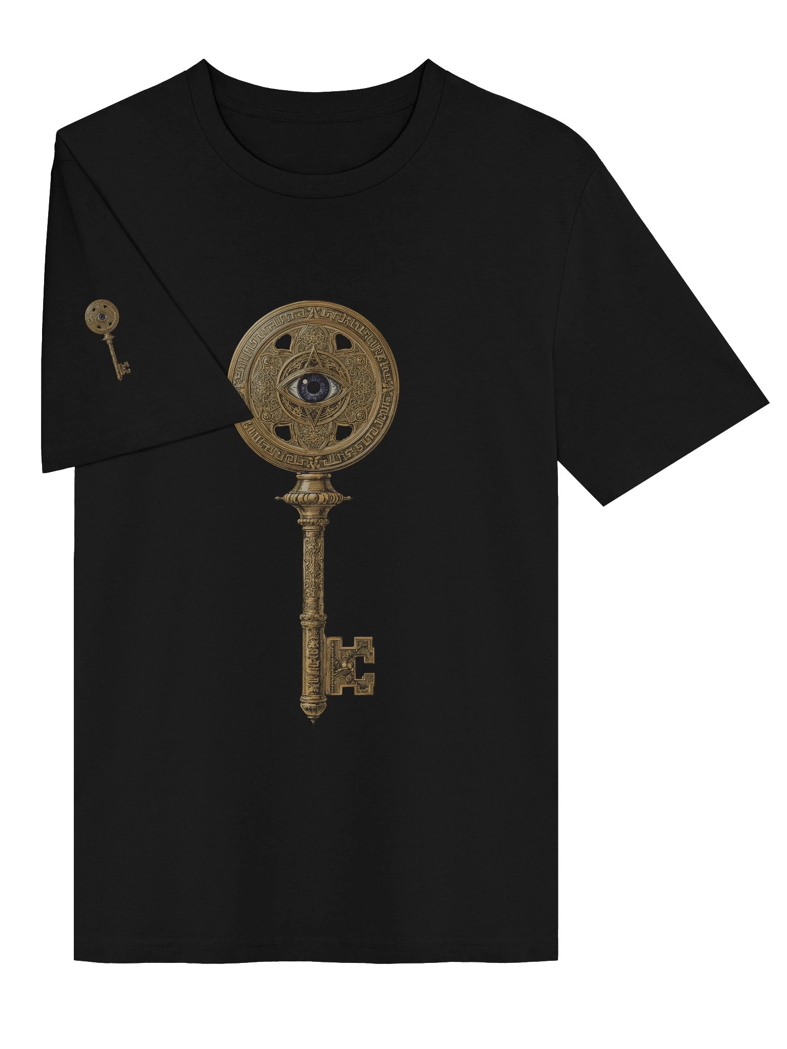 The Gatekeeper’s Key – Black Shoulder Sigil Edition (Front + Right Shoulder Print) product image (3)